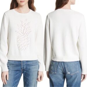 Joie Barin Pineapple Cotton Pullover Sweater
